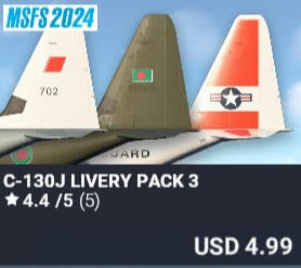 C-130J Livery Pack 3 by Captain Sim. USD $4.99