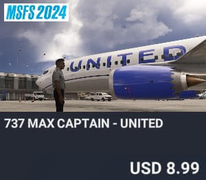 737 Max Captain - United by Perfect Flight. USD $8.99