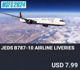 JEDS B787-10 Airline Liveries by JED Studio. USD $7.99
