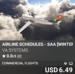 Airline Schedules - SAA [Winter 2024] by VA SYSTEMS. USD $6.49