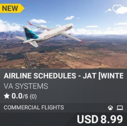 Airline Schedules - JAT [Winter 2024] by VA SYSTEMS. USD $8.99