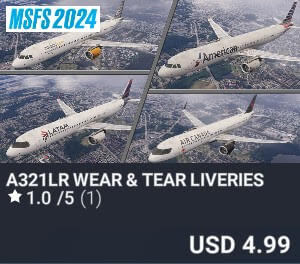 A321LR WEAR & TEAR LIVERIES by 2PILOT. USD $4.99
