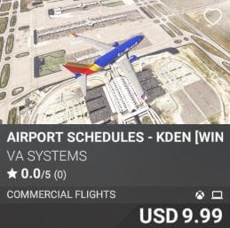 Airport Schedules - KDEN [Winter 2024] by VA SYSTEMS. USD $9.99