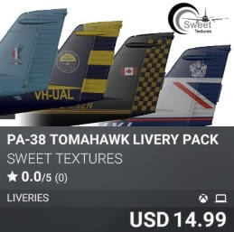 PA-38 Tomahawk Livery Pack by Sweet Textures. USD $14.99