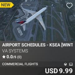 Airport Schedules – KSEA [Winter 2024] by VA SYSTEMS. USD $9.99