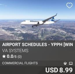 Airport Schedules - YPPH [Winter 2024] by VA SYSTEMS. USD $8.99