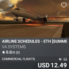 Airline Schedules - ETH [Summer 2025] by VA SYSTEMS. USD $12.49