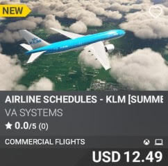 Airline Schedules - KLM [Summer 2025] by VA SYSTEMS. USD $12.49