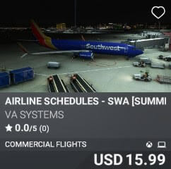 Airline Schedules - SWA [Summer 2025] by VA SYSTEMS. USD $15.99
