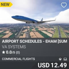 Airport Schedules - EHAM [Summer 2025] by VA SYSTEMS. USD $12.49