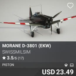 Morane D-3801 (EKW) by SwissMilSim. USD $23.49