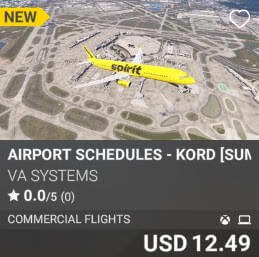 Airport Schedules - KORD [Summer 2025] by VA SYSTEMS. USD $12.49