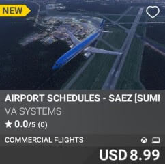 Airport Schedules - SAEZ [Summer 2025] by VA SYSTEMS. USD $8.99