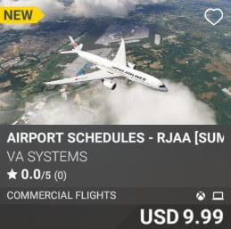 Airport Schedules - RJAA [Summer 2025] by VA SYSTEMS. USD $9.99