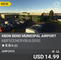 KBDN Bend Municipal Airport by msfscenerybuilders. USD $14.99