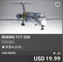 Boeing 717-200 by FSX360. USD $19.99