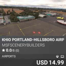 KHIO Portland-Hillsboro Airport by msfscenerybuilders. USD $14.99