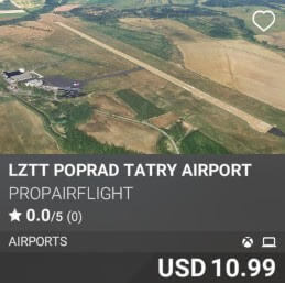LZTT Poprad Tatry Airport by Propair Flight. USD $10.99