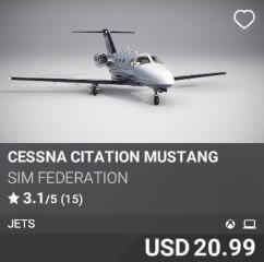 Cessna Citation Mustang by Sim Federation. USD $20.99