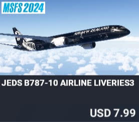 JEDS B787-10 Airline Liveries3 by JED Studio. USD $7.99