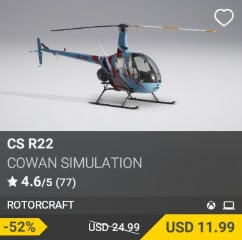 CS R22 by Cowan Simulation. USD $24.99 (on sale for 11.99)