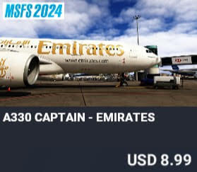 A330 Captain - Emirates by Perfect Flight. USD $8.99