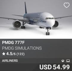 PMDG 777F by PMDG Simulations. USD $54.99