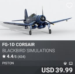 FG-1D Corsair by Blackbird Simulations. USD $39.99