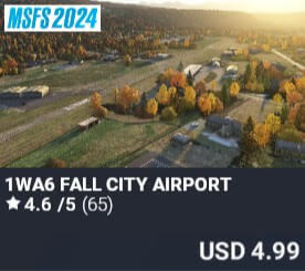 1WA6 Fall City Airport by Orbx. USD $4.99