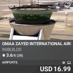 OMAA Zayed International Airport by iniBuilds. USD $16.99
