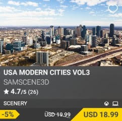 USA Modern Cities Vol3 by SamScene3D. USD $19.99 (on sale for 18.99)