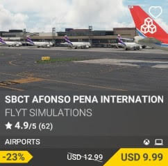 SBCT AFONSO PENA INTERNATIONAL AIRPORT by FLYT Simulations. USD $12.99 (on sale for 9.99)