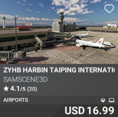 ZYHB Harbin Taiping International Airport by samscene3d. USD $16.99