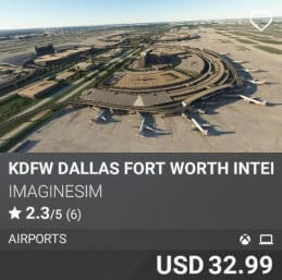 KDFW Dallas Fort Worth International Airport by imaginesim. USD $32.99