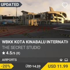 WBKK Kota Kinabalu International Airport by The Secret Studio. USD $14.99 (on sale for 11.99)