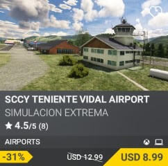 SCCY Teniente Vidal Airport by Simulacion Extrema. USD $12.99 (on sale for 8.99)