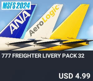777 Freighter Livery Pack 32 by Captain Sim. USD $4.99