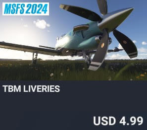 TBM Liveries by 4Simmers. USD $4.99