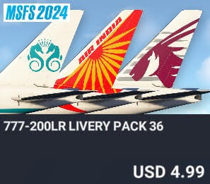 777-200LR Livery Pack 36 by Captain Sim. USD $4.99