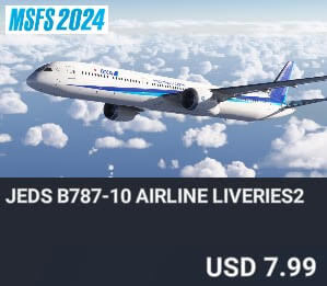 JEDS B787-10 Airline Liveries2 by JED Studio. USD $7.99