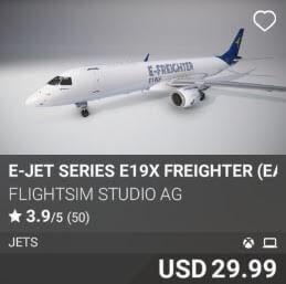 E-Jet Series E19X Freighter (Early Access) by FlightSim Studio AG. USD $29.99