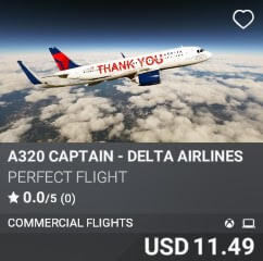 A320 Captain - Delta Airlines by Perfect Flight. USD $11.49