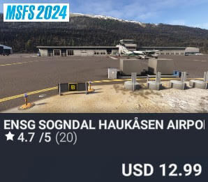 ENSG Sogndal Haukåsen Airport by Orbx. USD $12.99