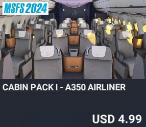 Cabin Pack I - A350 Airliner by iniBuilds. USD $4.99