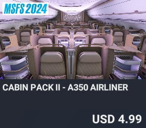 Cabin Pack II - A350 Airliner by iniBuilds. USD $4.99