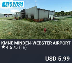 KMNE Minden-Webster Airport by DC Scenery Design. USD $5.99