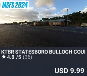 KTBR Statesboro Bulloch County Airport by DC Scenery Design. USD $9.99