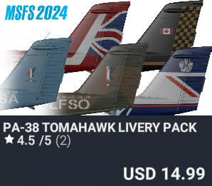 PA-38 Tomahawk Livery Pack by Sweet Textures. USD $14.99