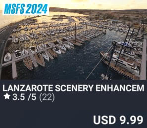Lanzarote Scenery Enhancement by Island Creations. USD $9.99