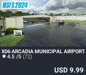 X06 Arcadia Municipal Airport by DC Scenery Design. USD $9.99